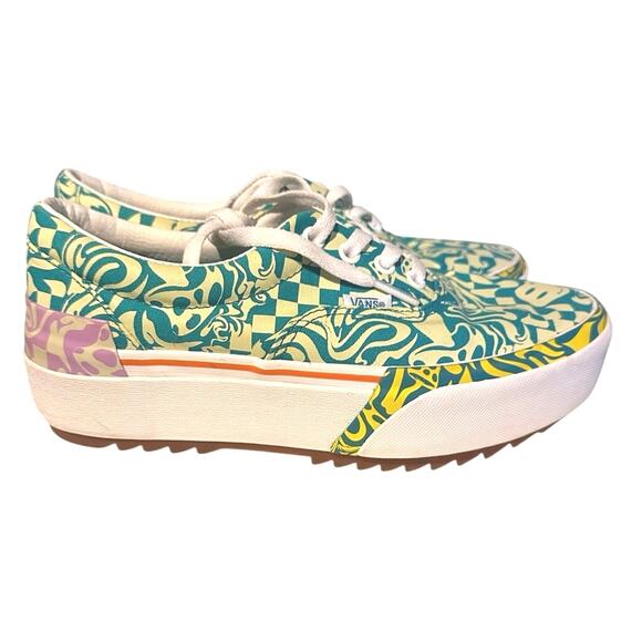 Vans Green Sneakers Vibrant Slip-On Style - Picture 4 of 10